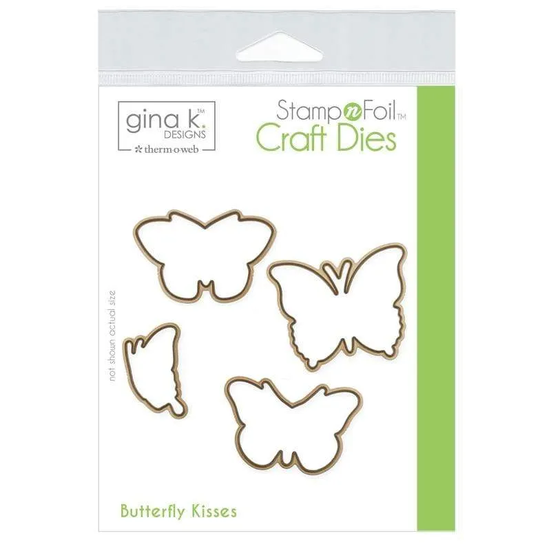 Gina K. Designs Butterfly Kisses matrice découpe papillon 4 pièces