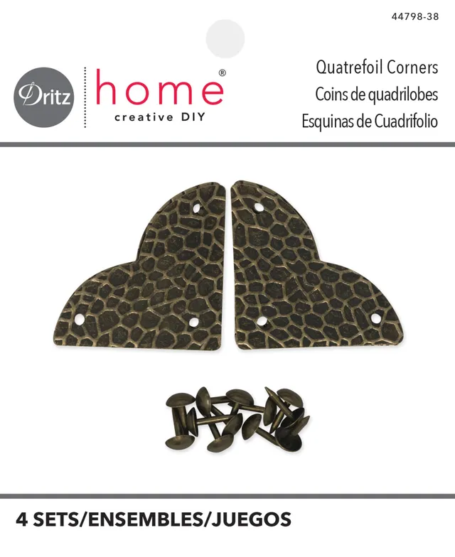 Dritz Home Décor Coins Quatrefoil Petit Laiton Antique 4 pcs
