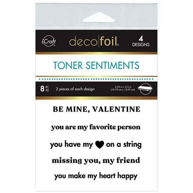 HeatnBond Deco Foil Toner Sheets papier foil Lots of Love 8 feuilles