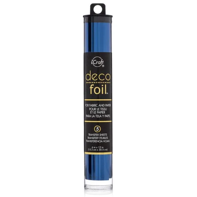 HeatnBond Deco Foil feuille transfert Deep Blue 15x30 cm x5