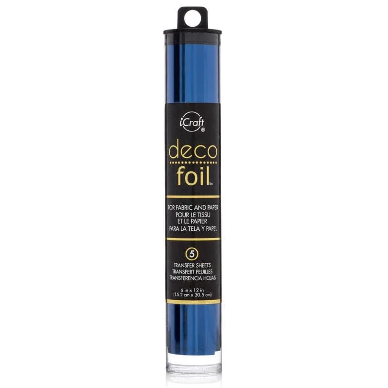 HeatnBond Deco Foil feuille transfert Deep Blue 15x30 cm x5
