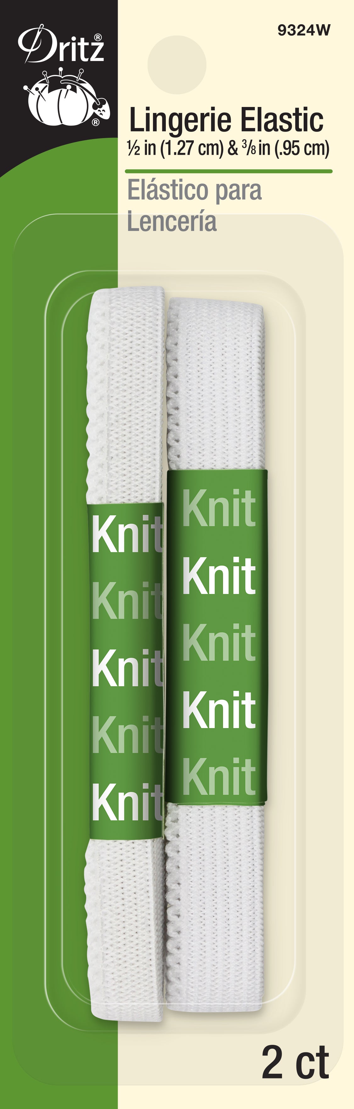Dritz 9324W élastique lingerie blanc lot 2 rouleaux