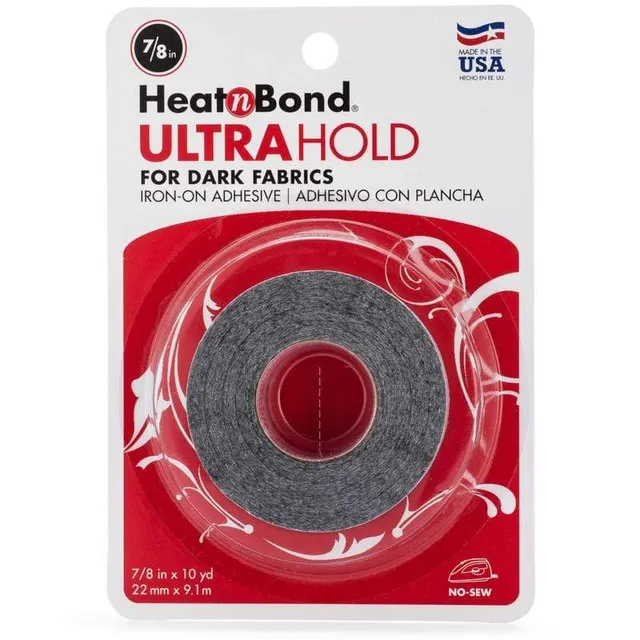 HeatnBond UltraHold thermocollant sans couture tissus foncés 22mmx9m