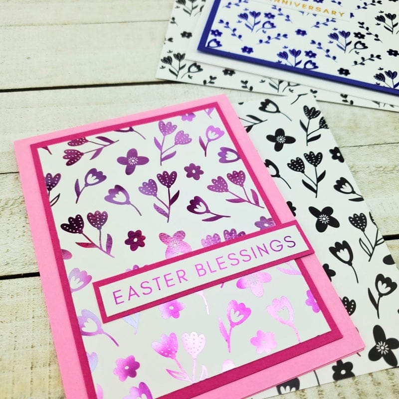 Deco Foil Toner Card Fronts Fresh Florals cartes A2 8 feuilles