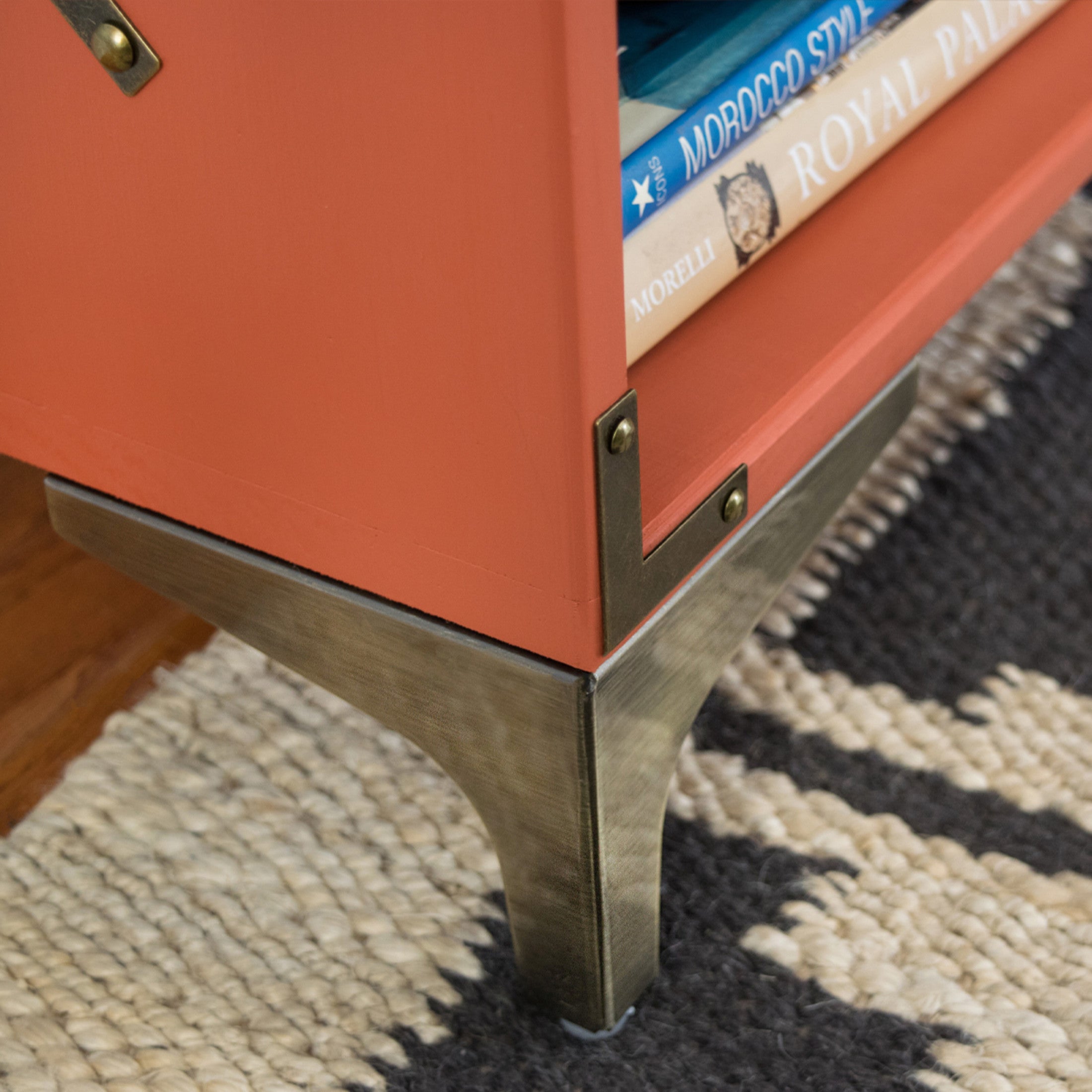 Dritz pieds métal nickel meuble déco lot 2