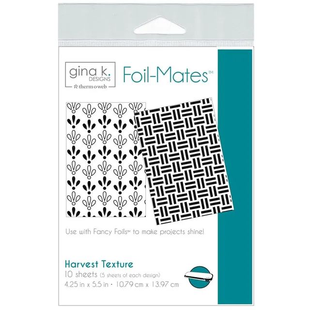 Gina K. Designs Foil-Mates carte Harvest Texture 10 feuilles