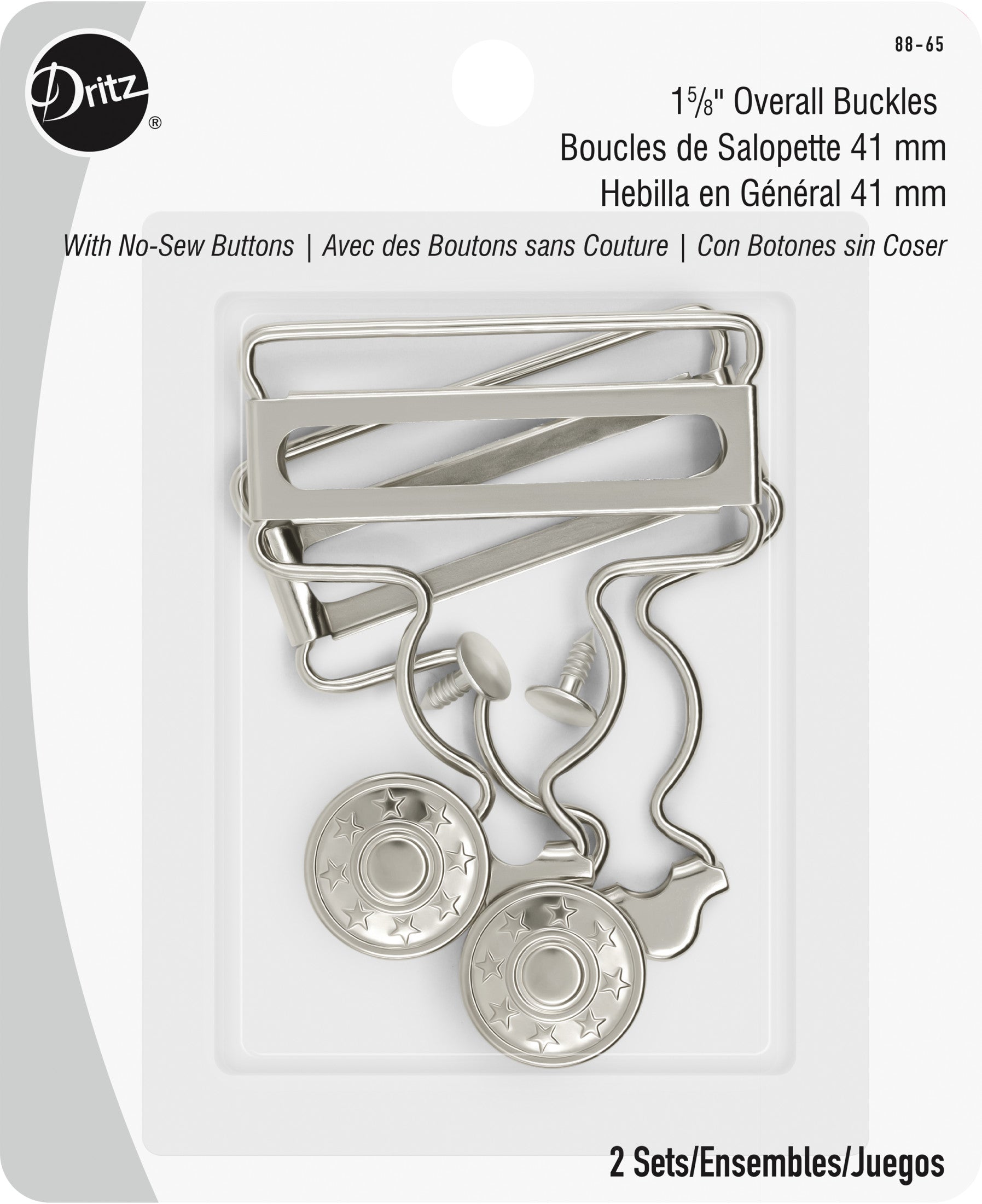 Dritz Fasteners Boucles Salopette 88-65 nickel lot 2