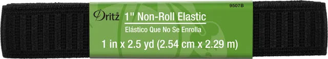 Dritz Elastics & Fabrics élastique tissé noir 25 mm 12 yards