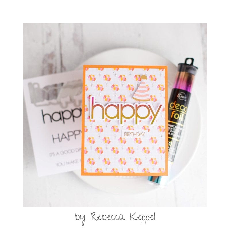 Deco Foil Toner carte à foiler A2 Happy Everything 8 feuilles