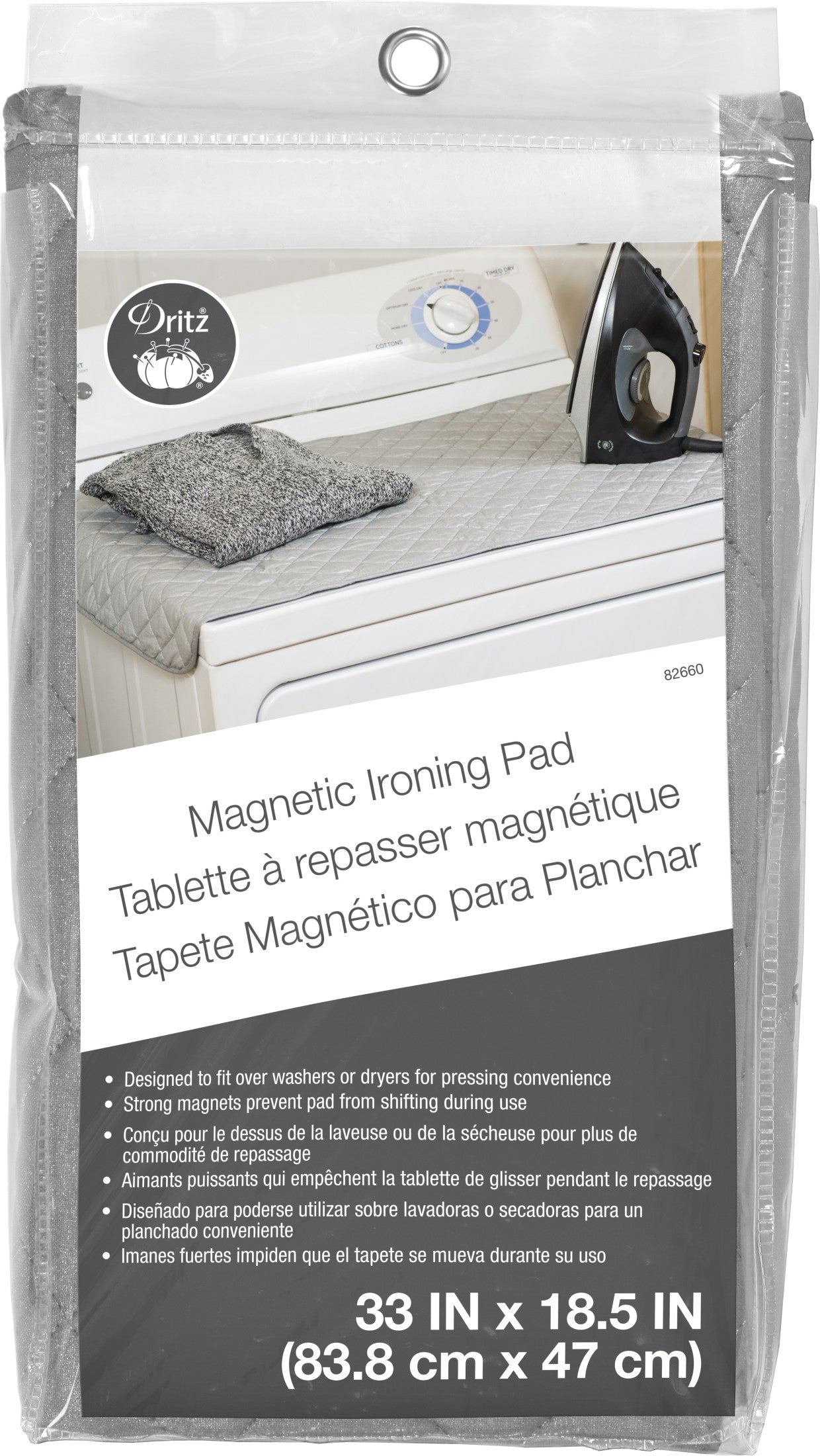 Dritz tapis à repasser magnétique coton 83,8x47 cm