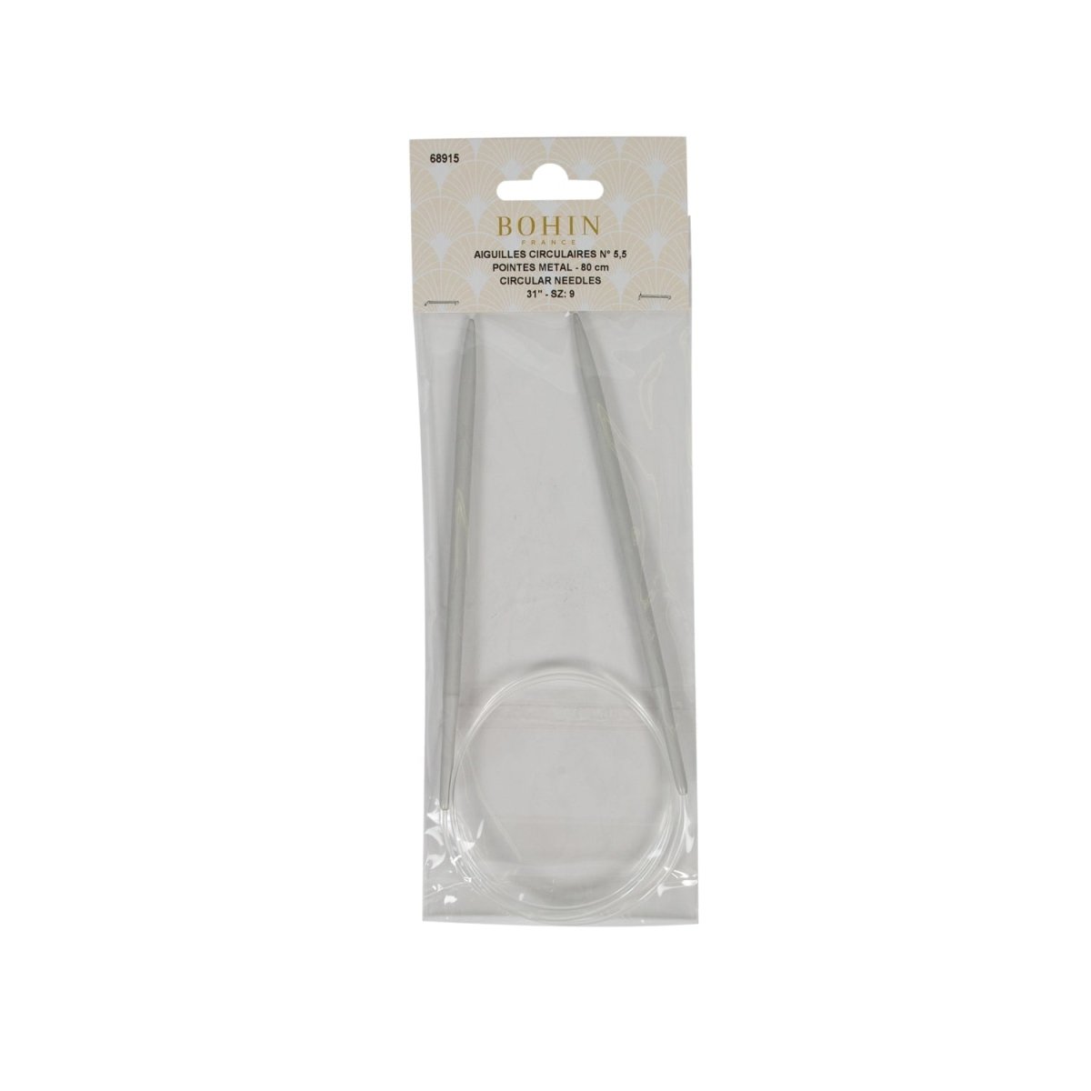 Bohin Tricot & Crochet N°4 aiguille circulaire 80 cm alu