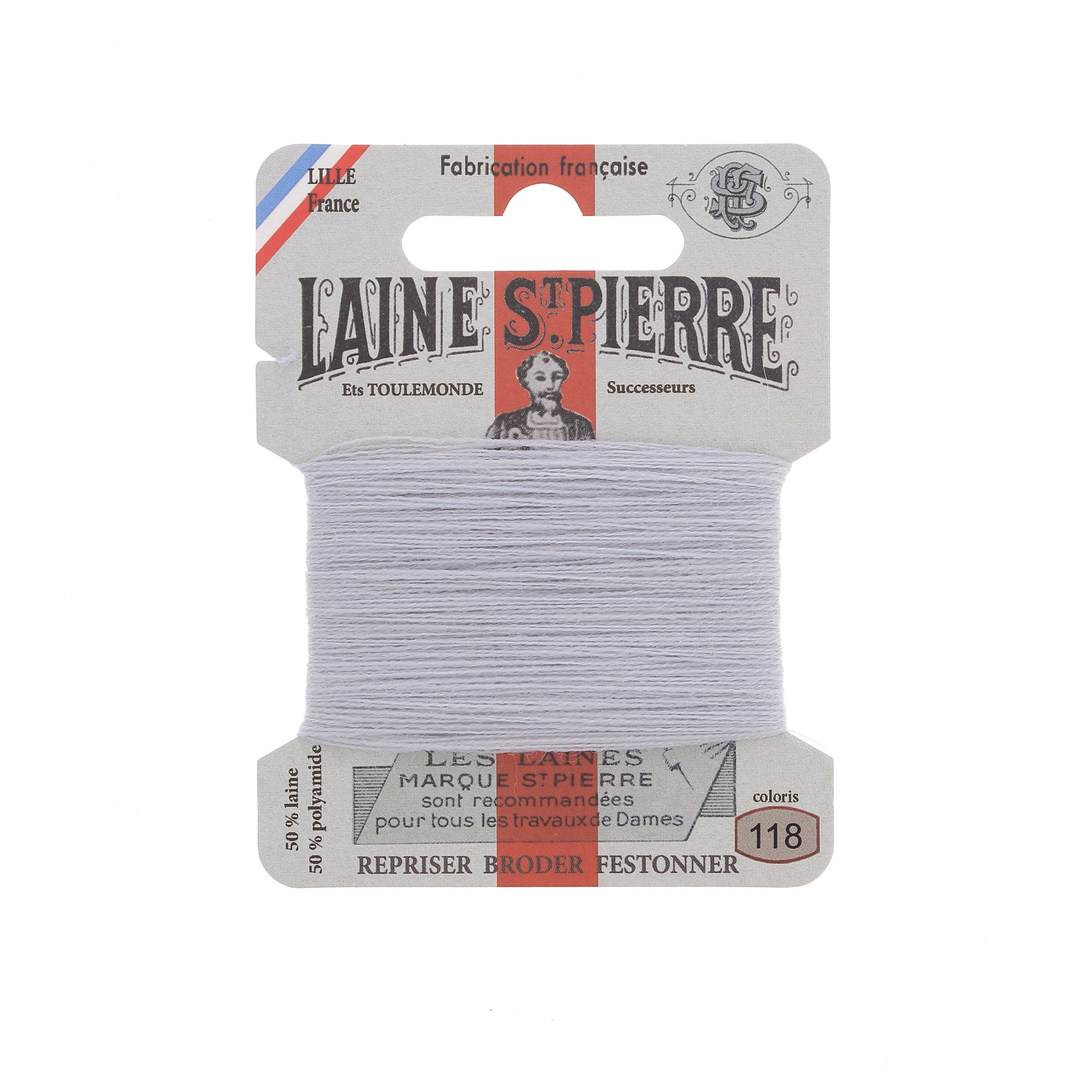 Fil Au Chinois Laine St Pierre fil broderie laine neutre Blanc 100