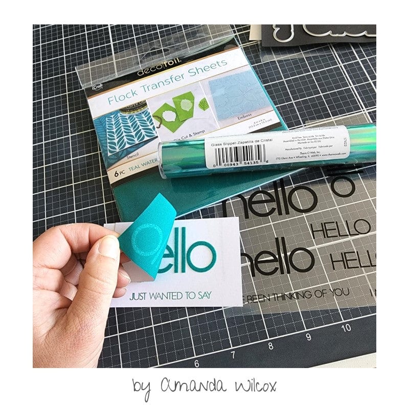 HeatnBond Deco Foil Oh Hello transfert adhésif 2 feuilles
