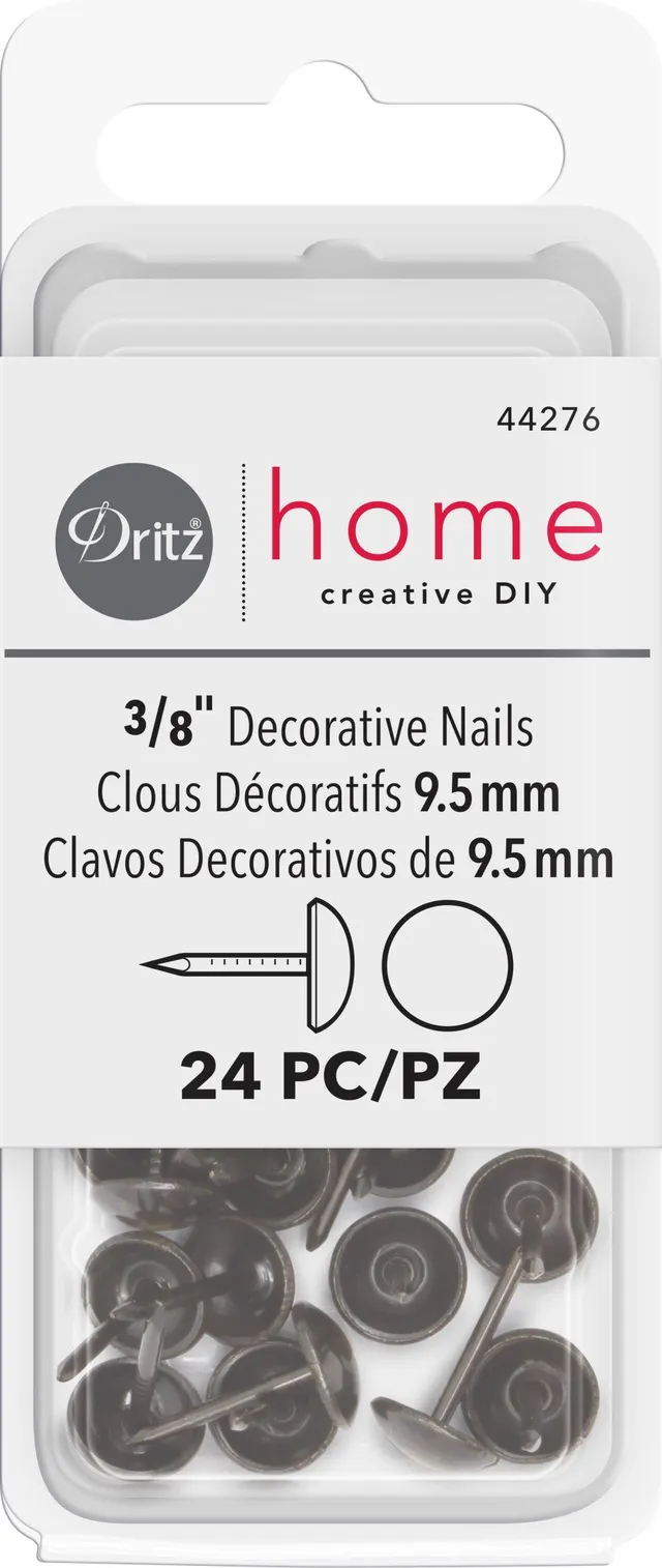 Dritz Home clous décoratifs noirs dorés 3/8" 24 pc