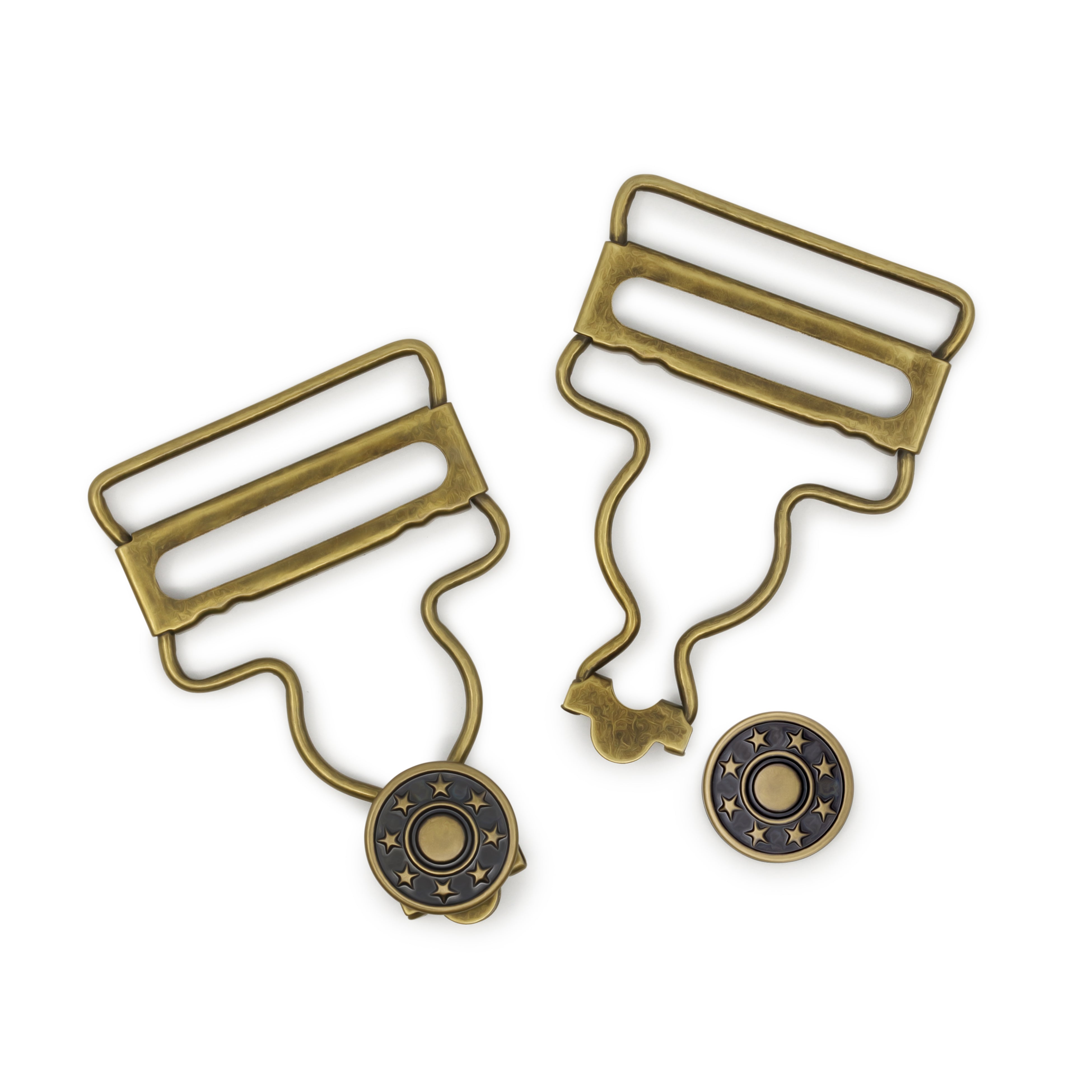 Dritz Fasteners Boucles Salopette 1-1/4" Laiton Antique 2 pc