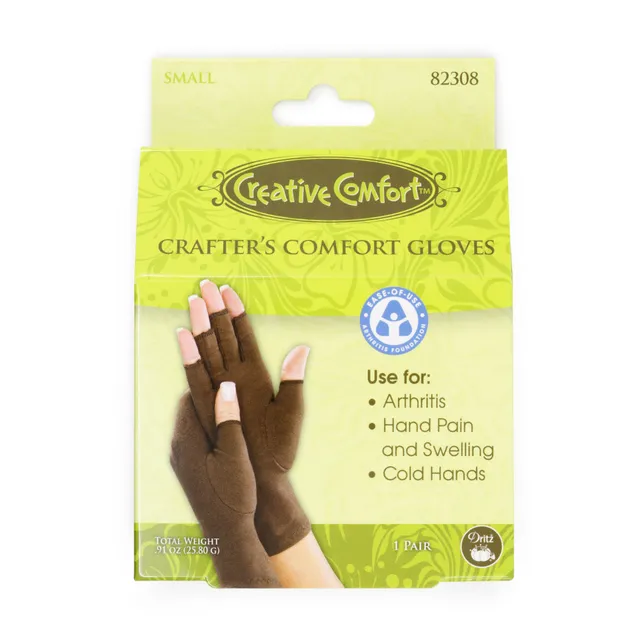 Dritz gant confort couture coton doigts ouverts taille M