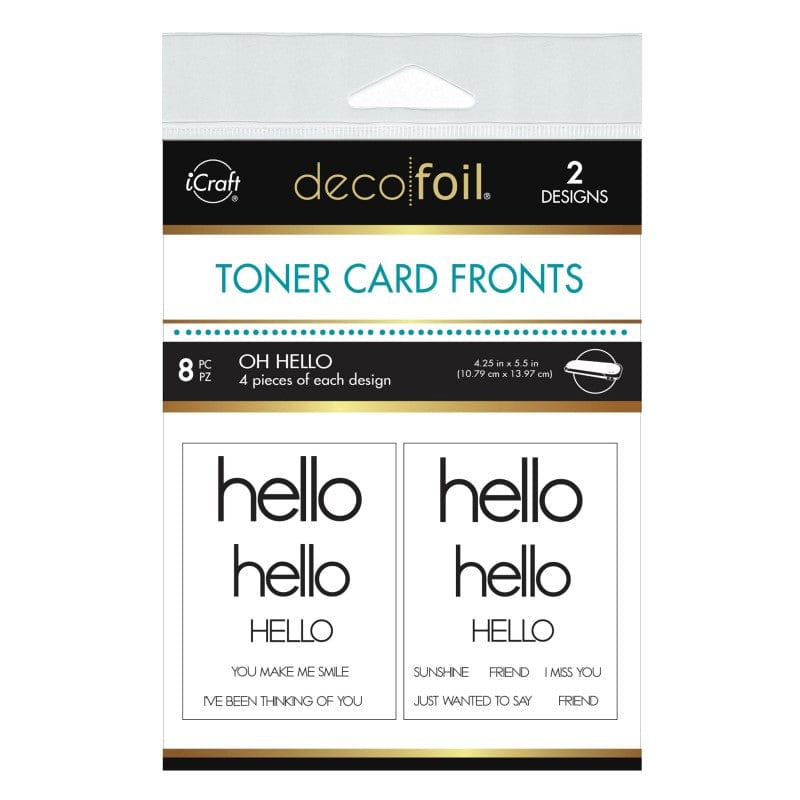 HeatnBond Deco Foil Oh Hello carte A2 8 feuilles toner