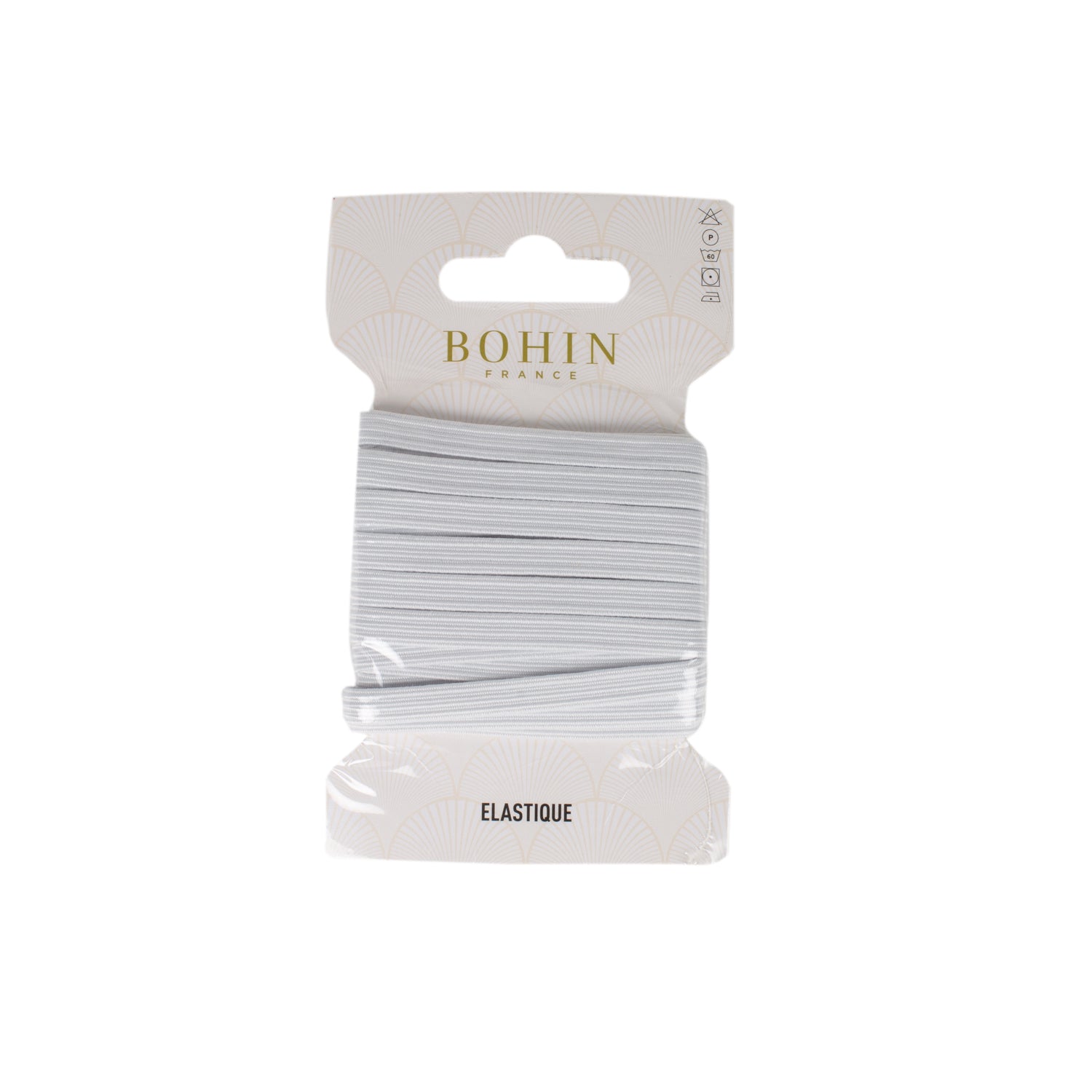 Bohin Élastiques sport tressé blanc 8 mm x 3 m