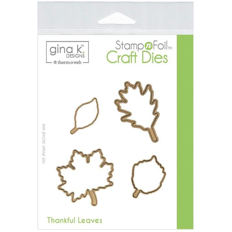 Gina K. Designs Thankful Leaves dies découpe x4