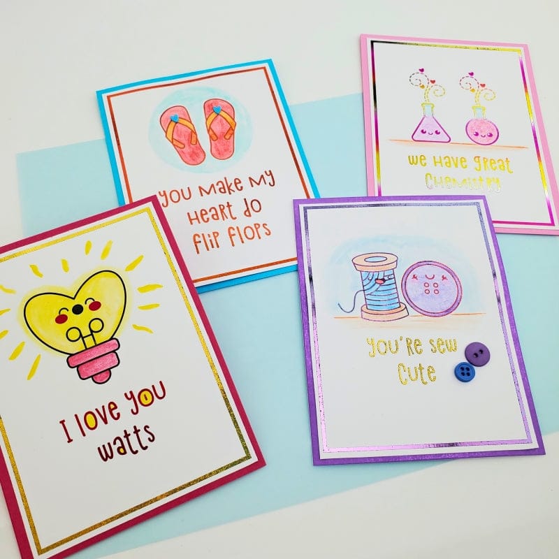 HeatnBond Deco Foil My Punny Valentine 8 feuilles A2