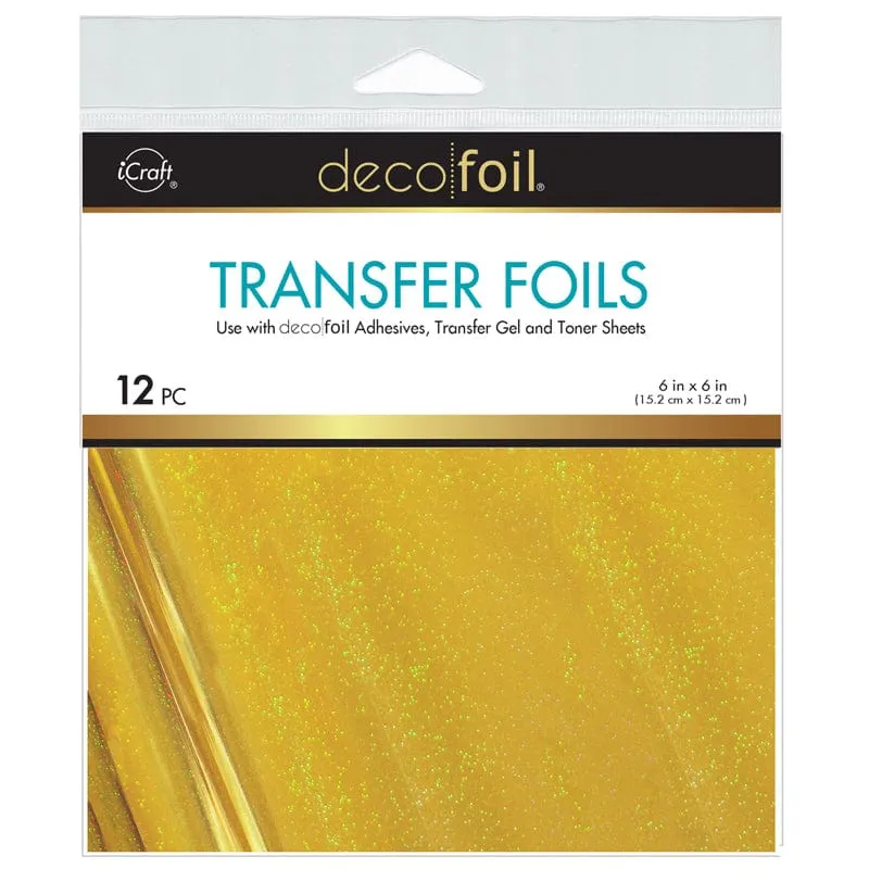 HeatnBond Deco Foil feuille transfert doré sparkle 15x15 cm x12