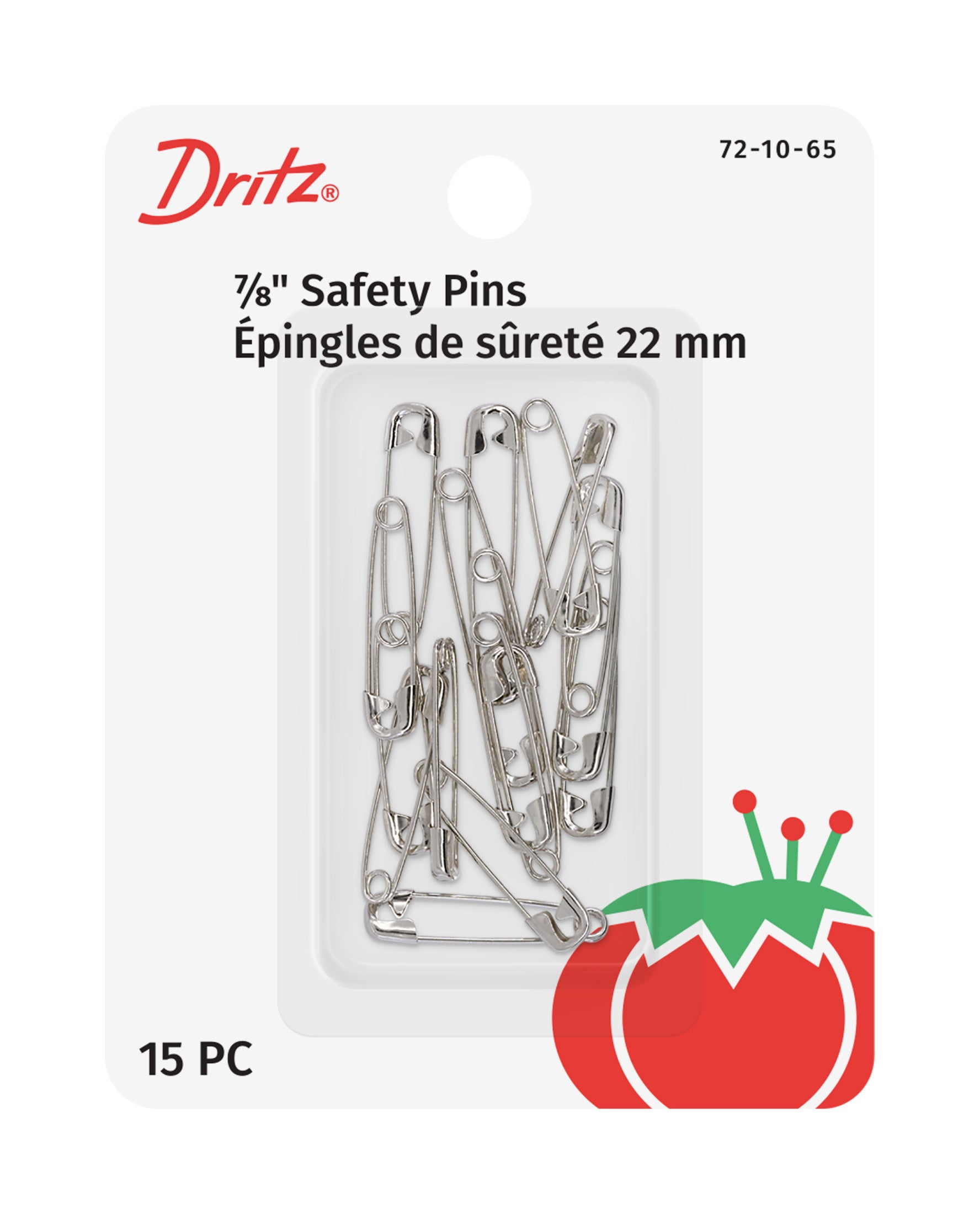 Dritz épingles de sûreté nickel 22 mm x15