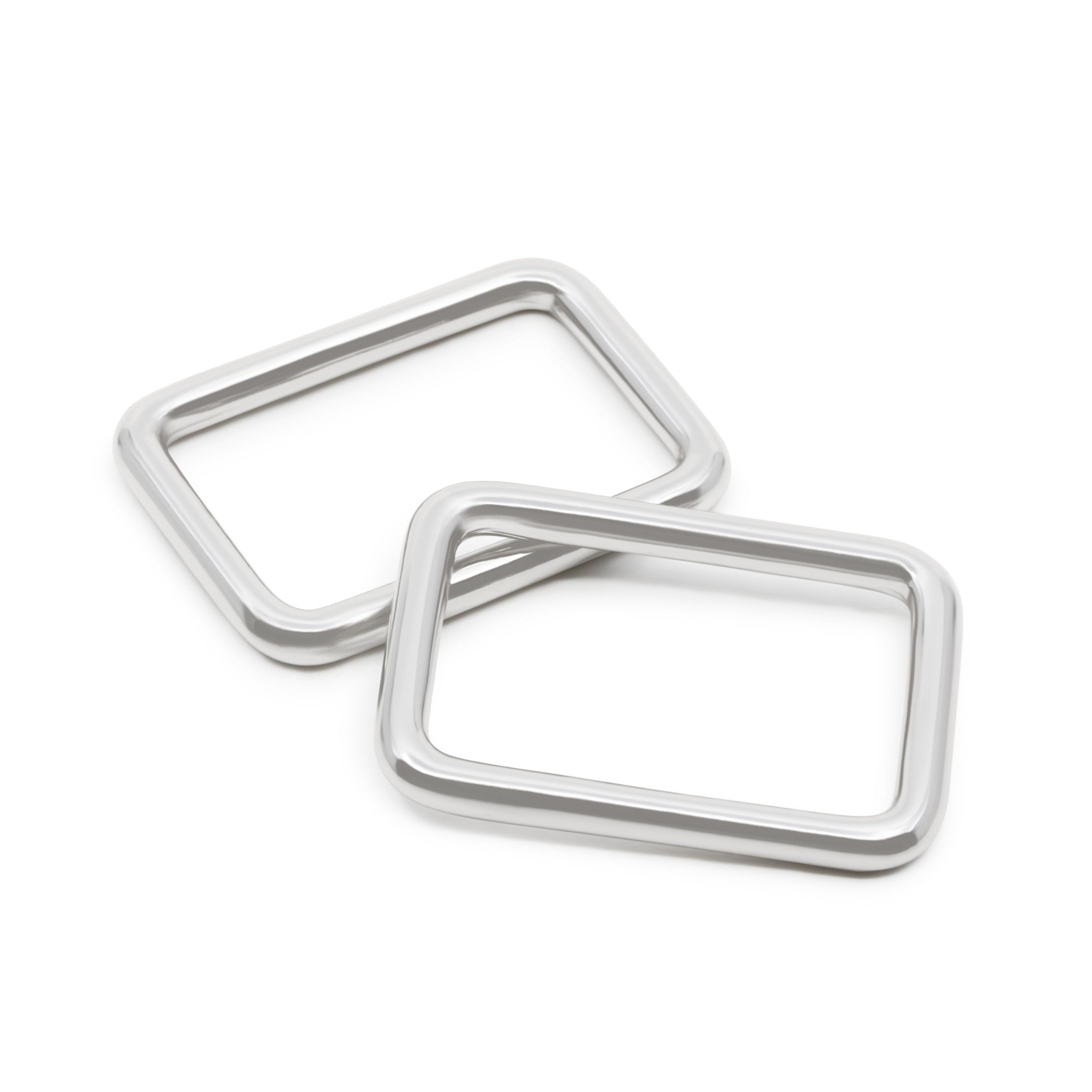Dritz 727-65 anneaux rectangulaires 25 mm nickel x2