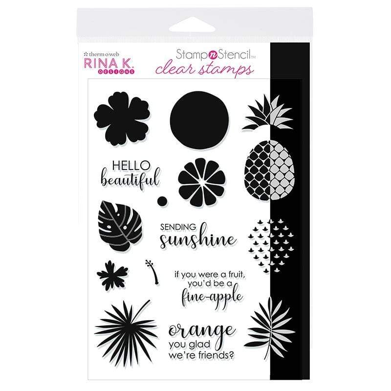 Rina K. Designs StampnStencil tampons Sending Sunshine set