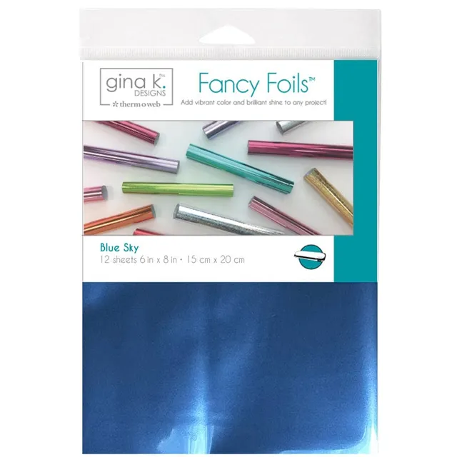 HeatnBond Gina K Fancy Foil transfert Blue Sky 12 feuilles