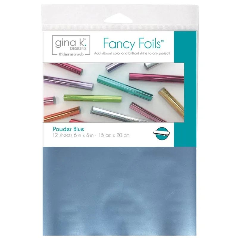 Gina K. Designs Fancy feuille foil bleu poudre mat 12 pcs