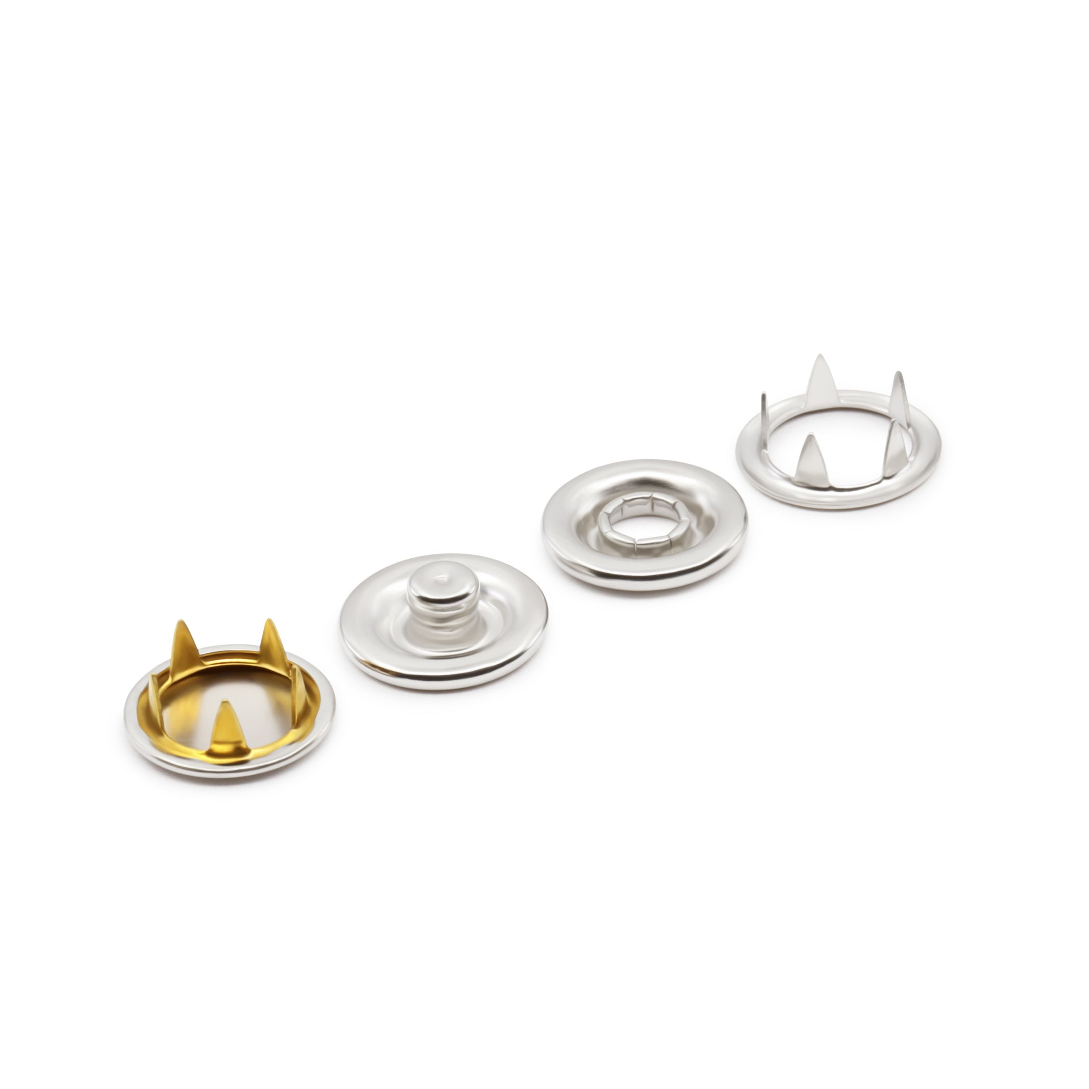 Dritz Fasteners Boutons Pression 5/8" Nickel 36 Jeux Tissu Épais