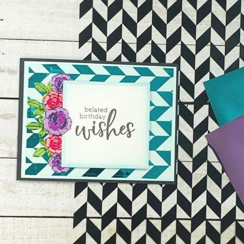 Deco Foil Clear Designer feuille toner Chic Chevrons 2 feuilles