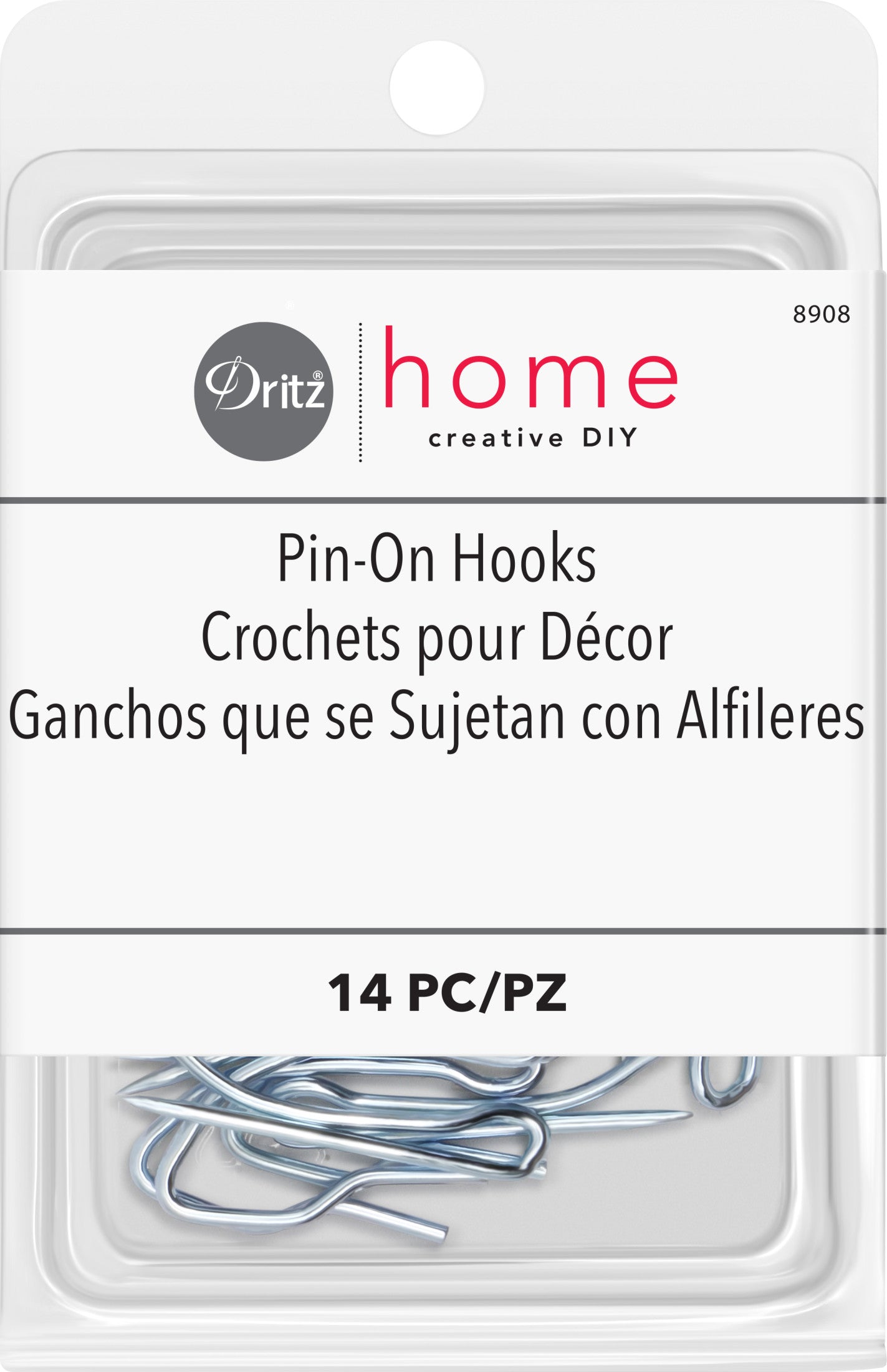 Dritz Pins & Accessories crochets rideaux argent 14 pc tringle