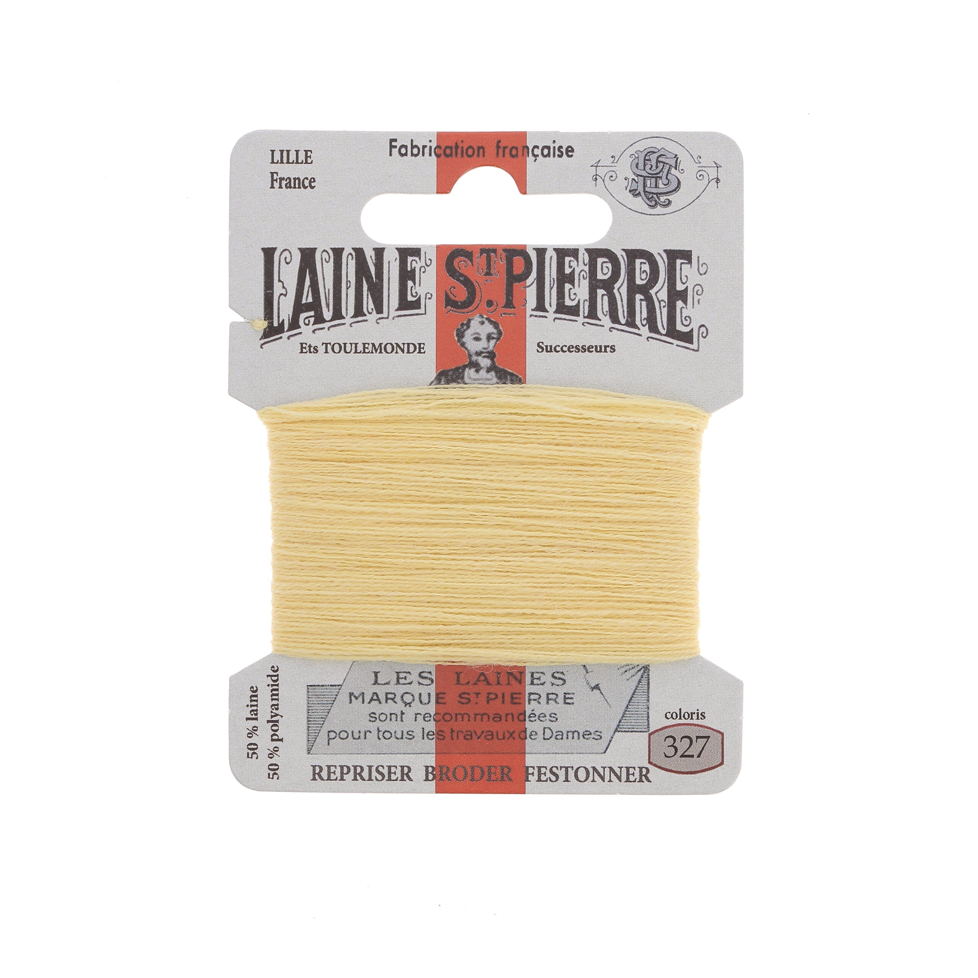 Bohin Laine St Pierre fil broder laine orge 322 jaune