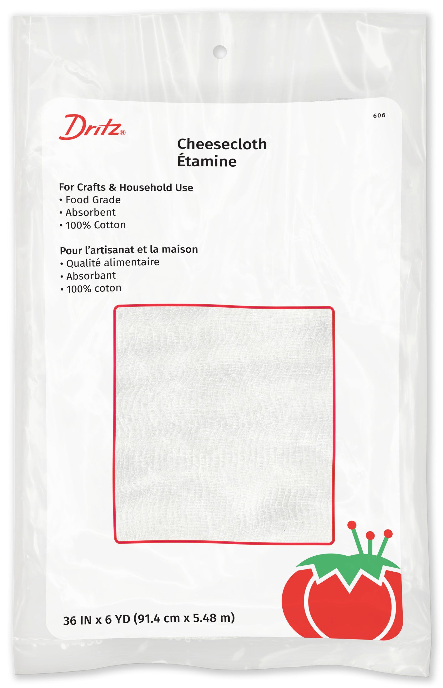 Dritz étamine coton blanche 91 cm x 2,7 m