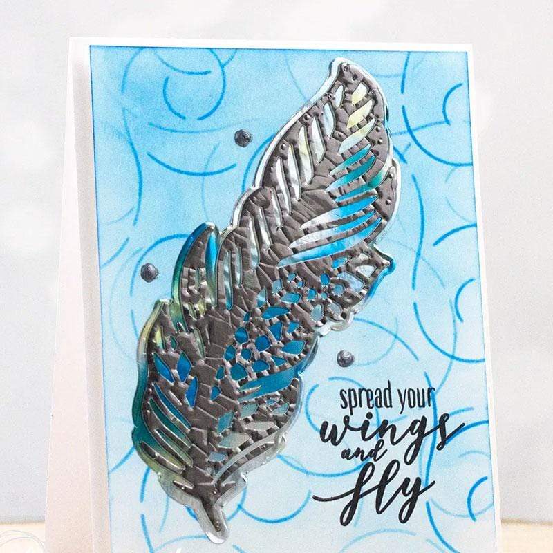 Deco Foil pochoir Swirls 15x20cm pour foil et encre