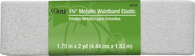 Dritz Élastique Ceinture Métallique Argenté 45 mm 2 Yd