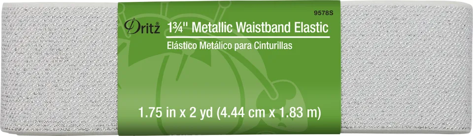 Dritz Élastique Ceinture Métallique Argenté 45 mm 2 Yd