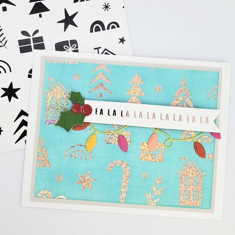 HeatnBond Deco Foil Holiday Rush feuilles toner A2 8 feuilles Noël