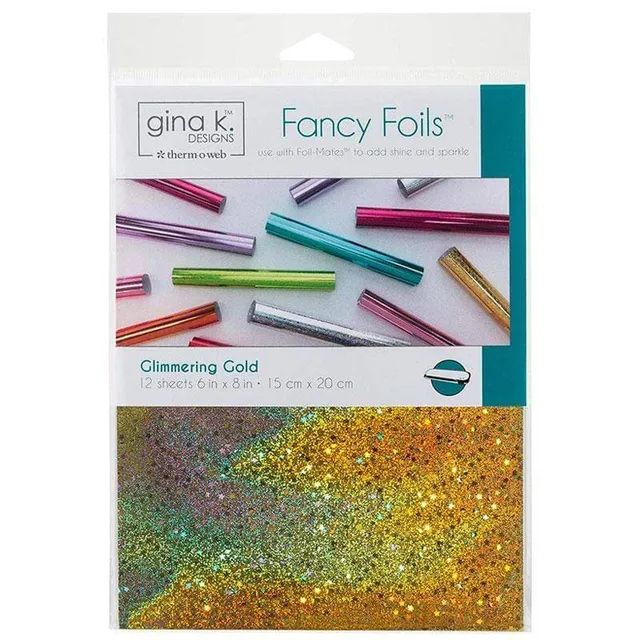 Gina K. Designs feuille foil transfert Glimmering Gold 12 pcs