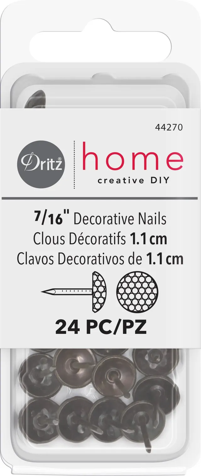 Dritz Home clous tapissier texturés 11mm noir 24pc