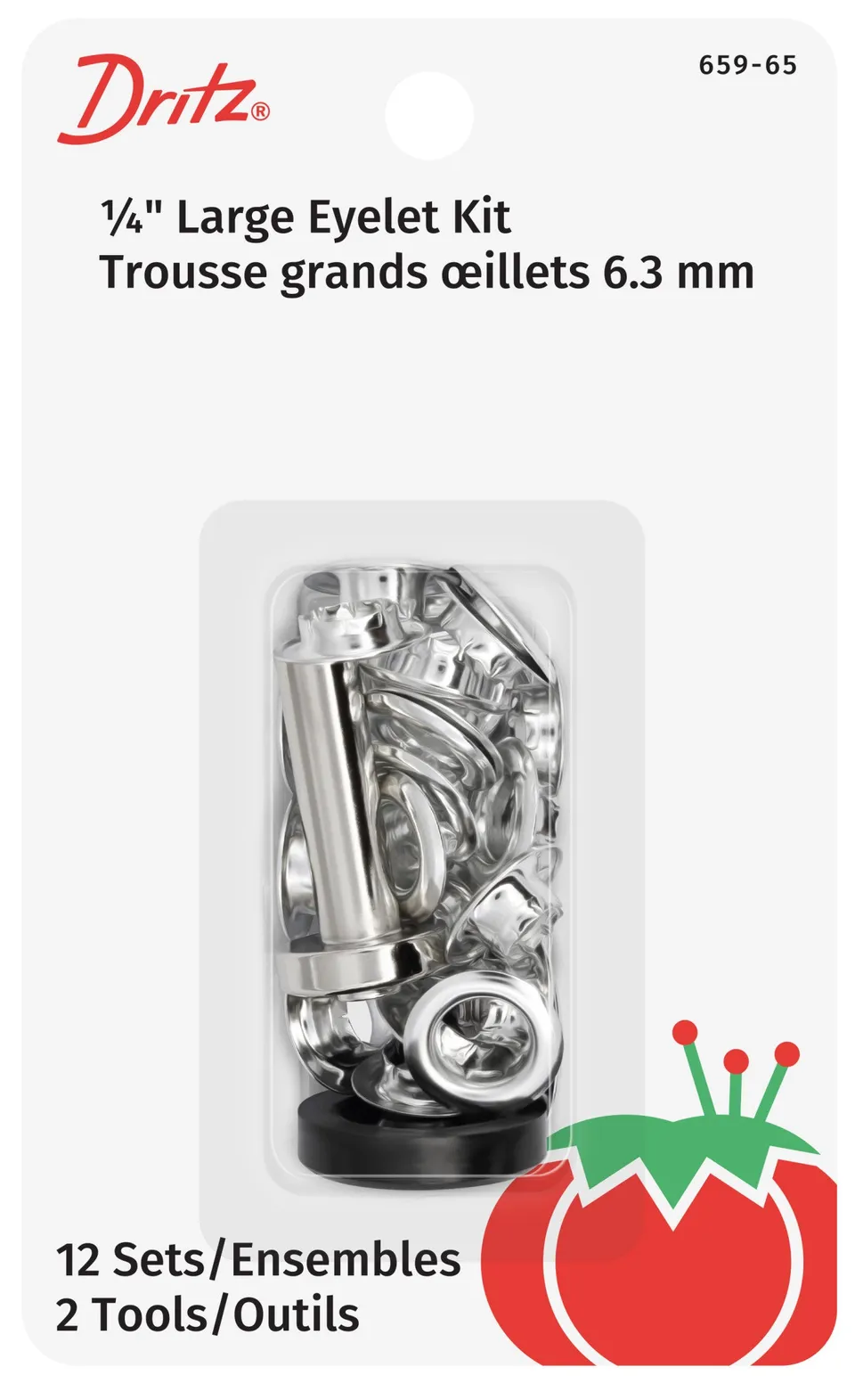 Dritz œillets nickel 6 mm outils 12 sets couture