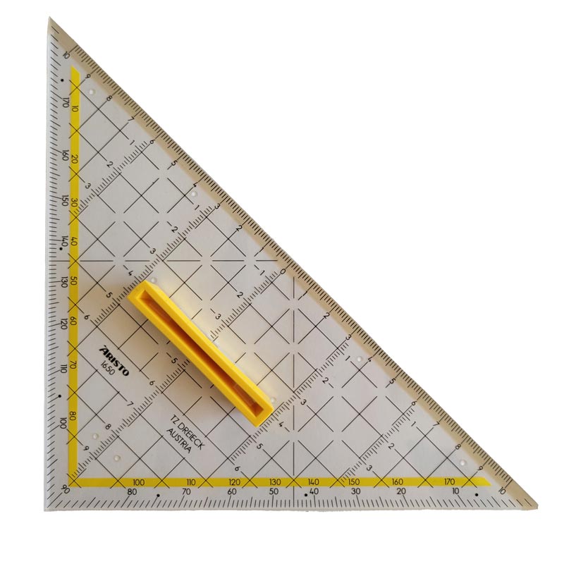 Kitac Équerre couture 22,5 cm transparente graduée