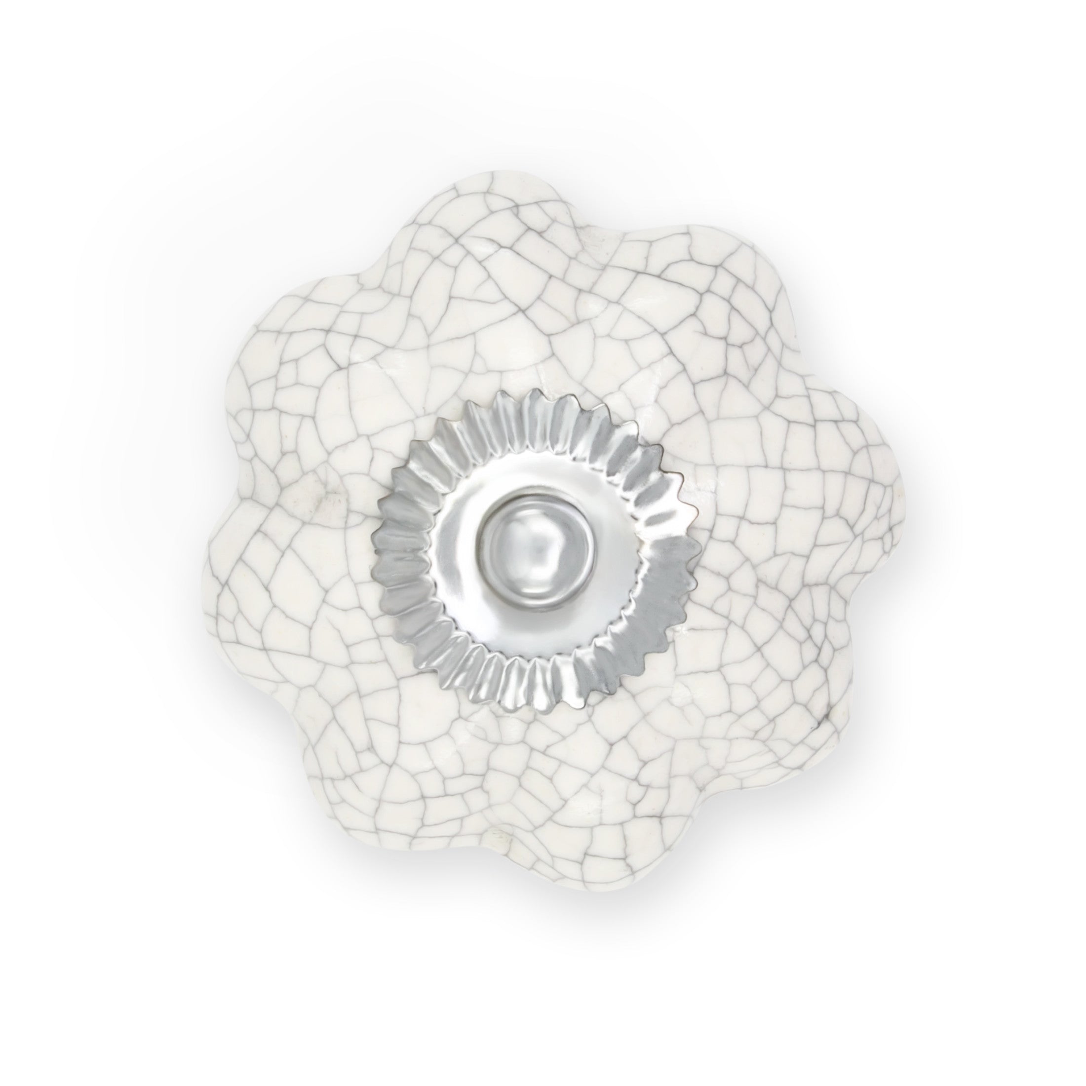 Dritz bouton meuble céramique feston crème fait main