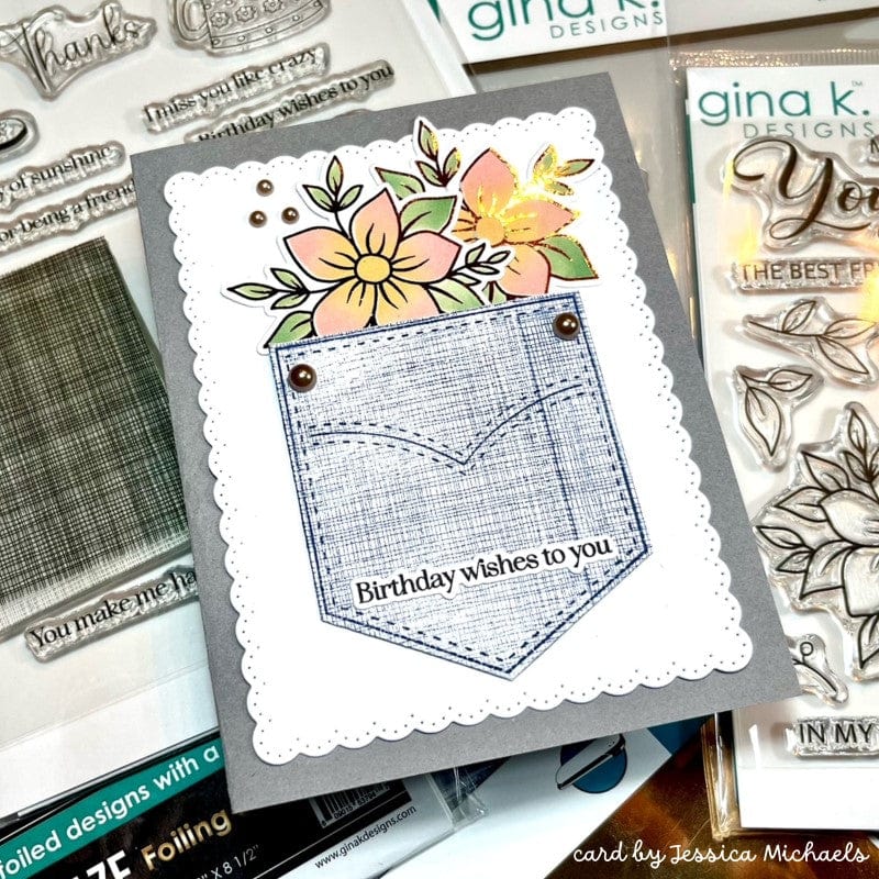 Gina K. Designs Fancy Foil Butterscotch 12 feuilles