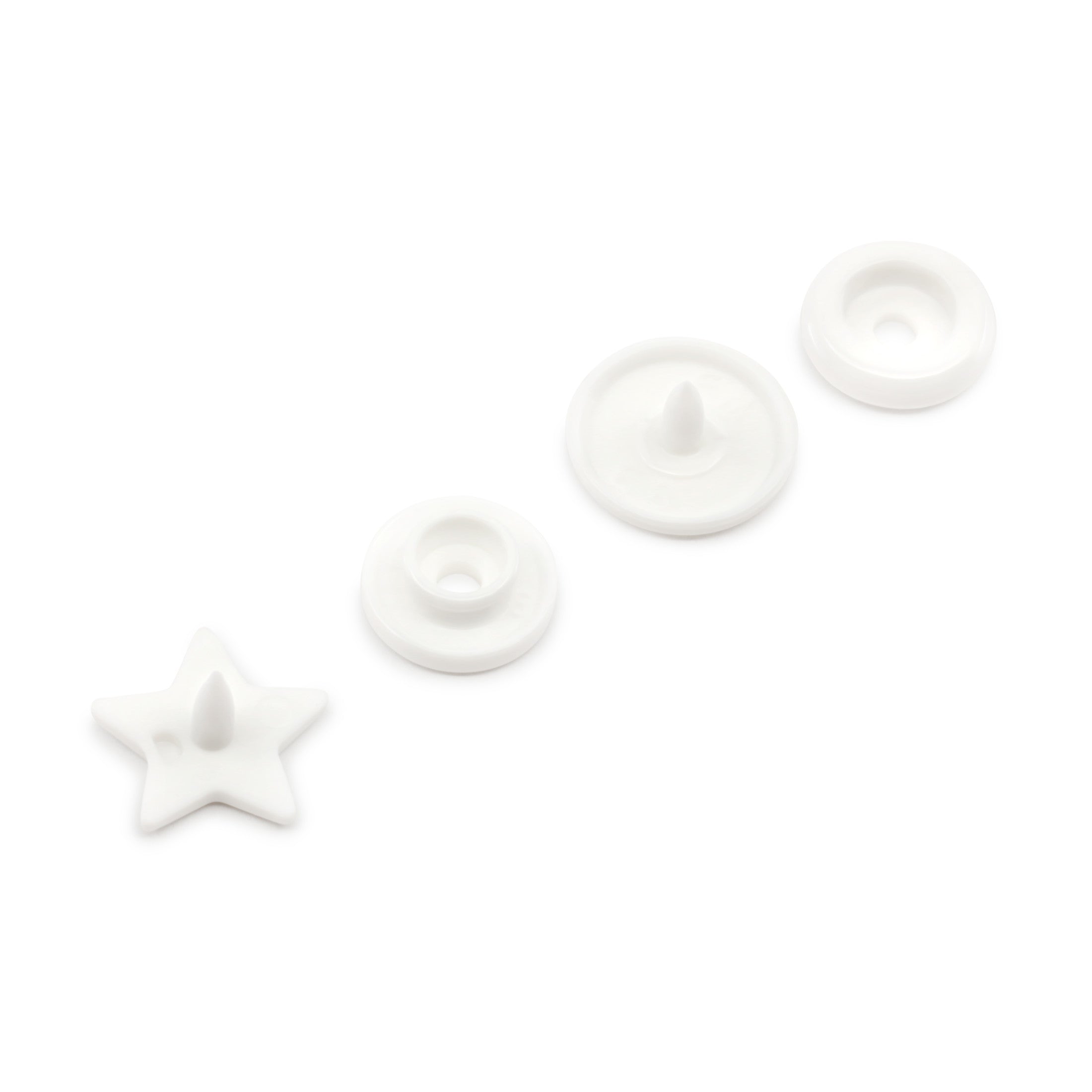 Dritz Star Bouton pression plastique blanc 12 sets