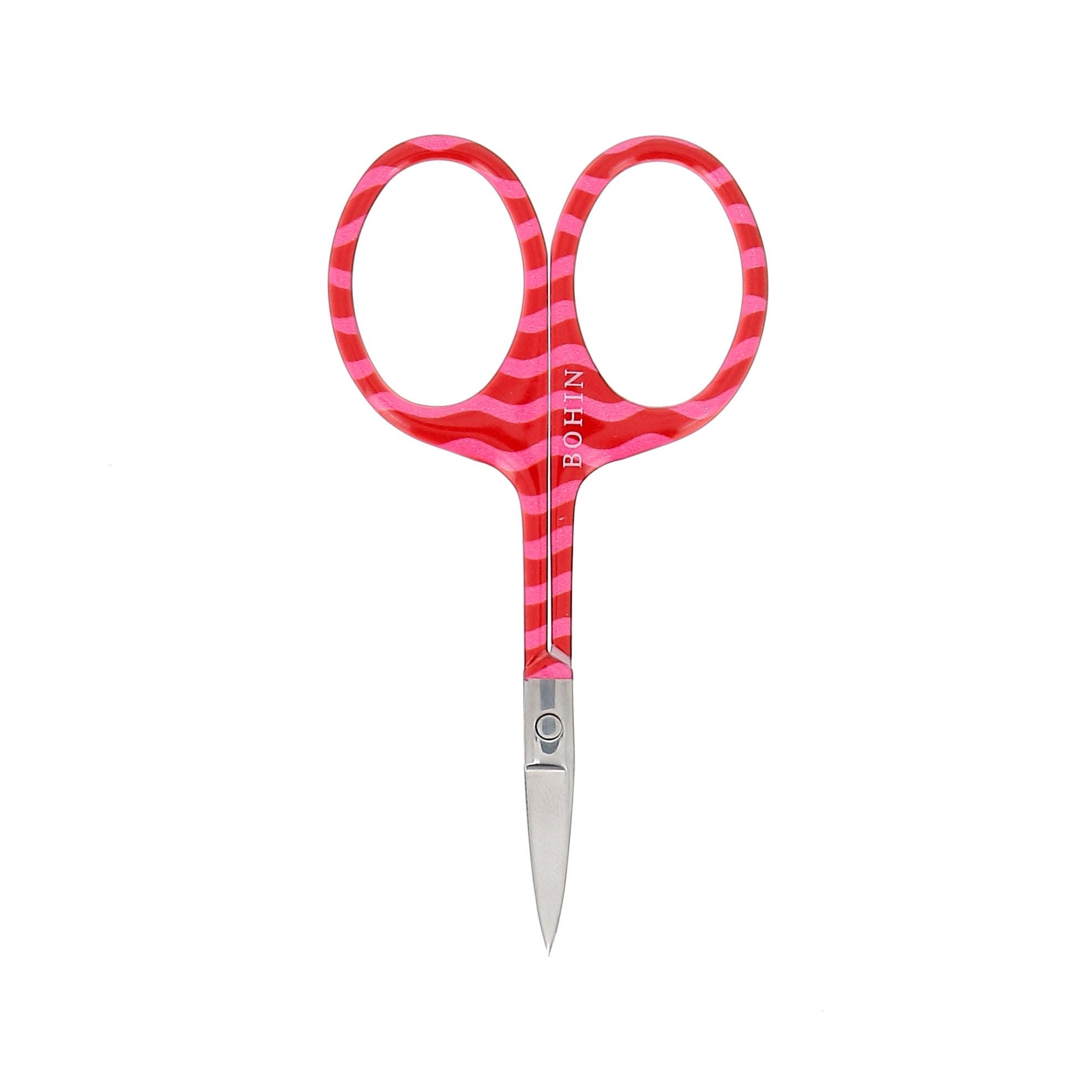 Bohin Dolce Vita ciseaux broderie 9 cm rayures rouge rose