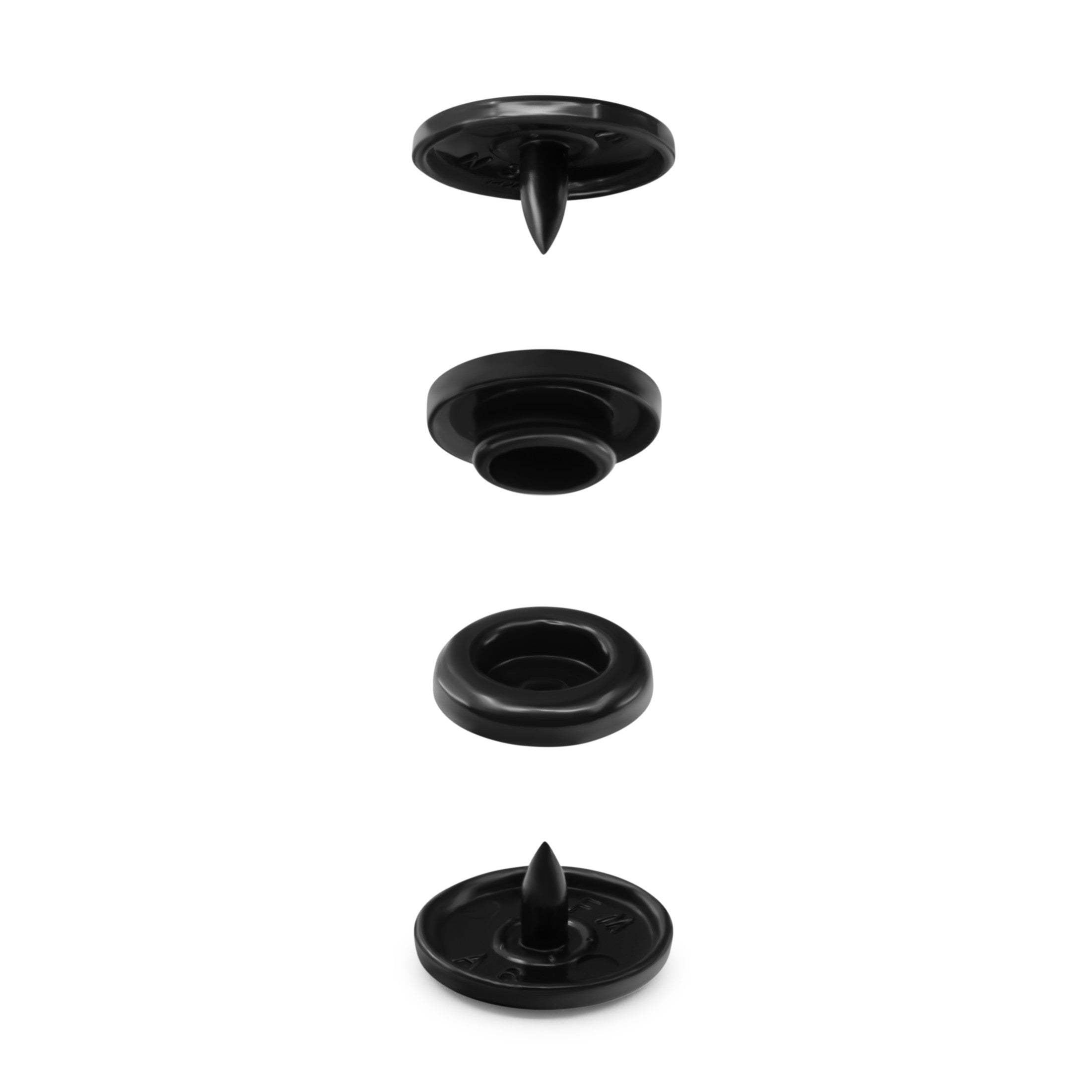 Dritz Fasteners boutons pression plastique noir 12 mm 60 jeux
