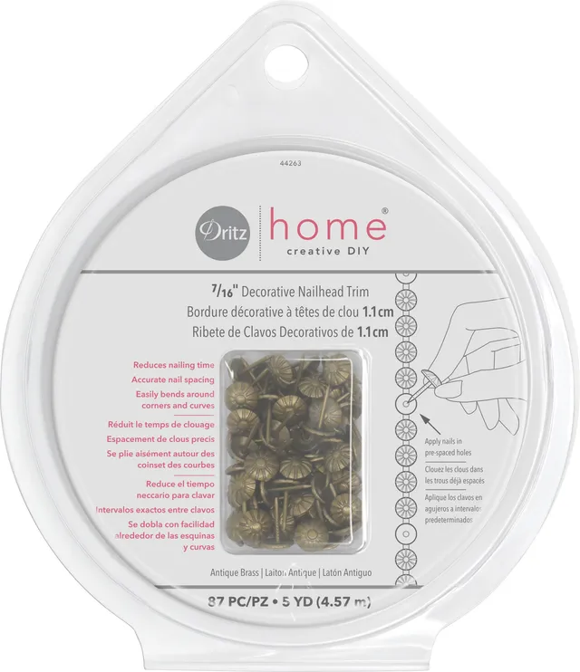 Dritz Home Galon Clous Marguerite Laiton Antique 5 yards