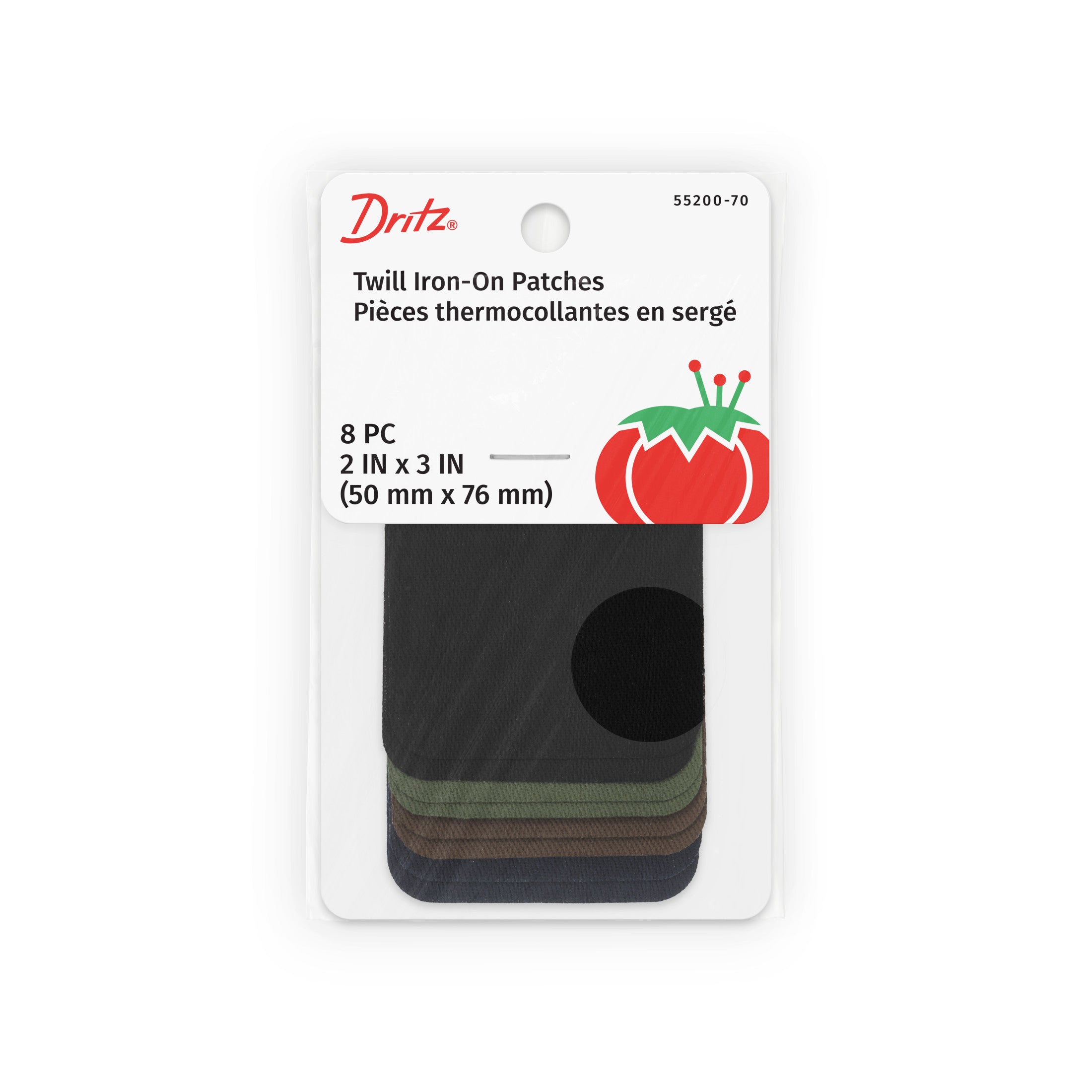 Dritz Patches Sergé Thermocollants 5x7 cm Assortiment Clair 8 pc